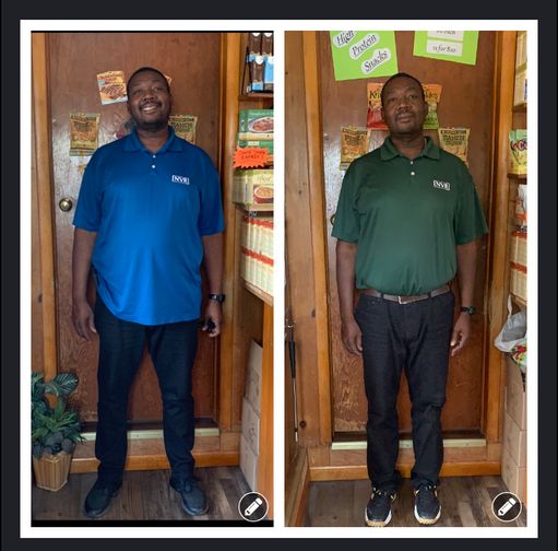 Before and after image of Darrin
